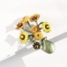 BrochesJarrón con girasoles - broche retro