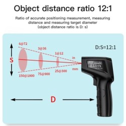 TermómetrosTermómetro infrarrojo digital - pistola láser - LCD - IR - sin contacto