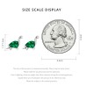 925 Sterling silver dinosaur with green zircon - stud earringsEarrings