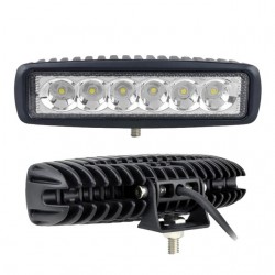 Barra de luces LED12V - 18W - Luz de trabajo LED para motocicleta - barco - coche 4x4 - SUV - ATV - foco / reflector - 2 piezas