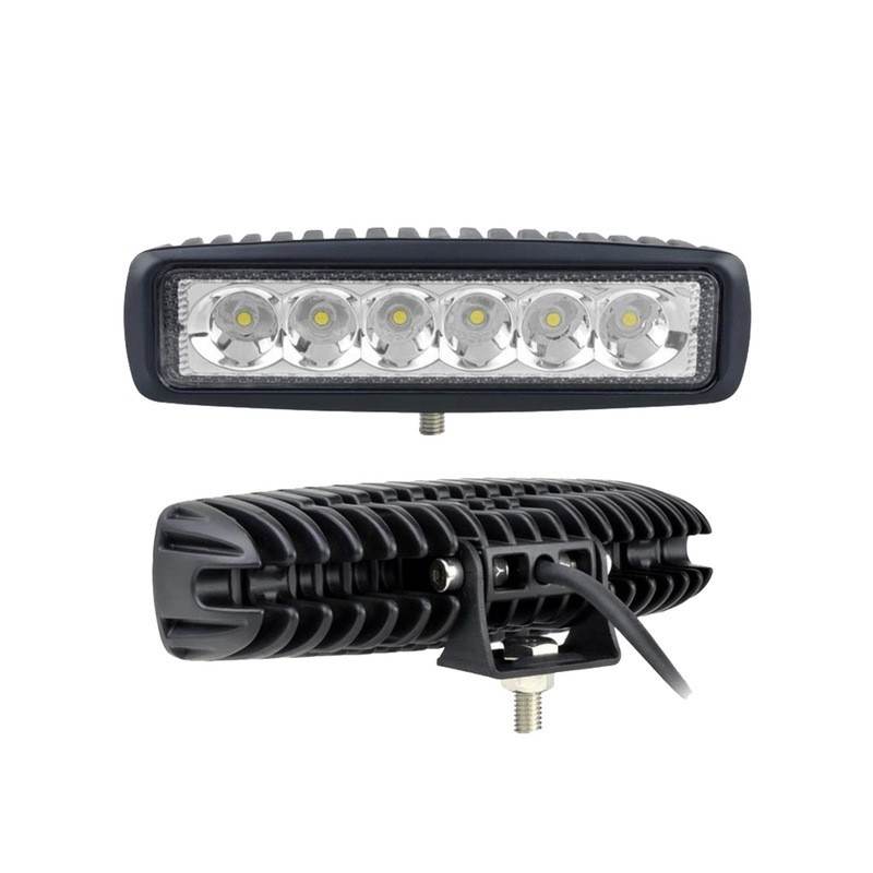 Barra de luces LED12V - 18W - Luz de trabajo LED para motocicleta - barco - coche 4x4 - SUV - ATV - foco / reflector - 2 piezas