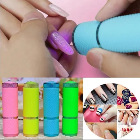 Secador de uñasMini secador de uñas - linterna - LED - UV - lámpara de curado en gel