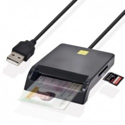 AccesoriosUTHAI - Lector de tarjetas inteligentes - para tarjeta bancaria / SIM / IC / ID / EMV / SD / TF / MMC / USB - ISO /...