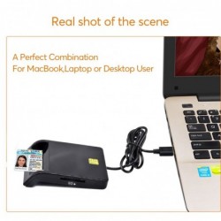 AccesoriosUTHAI - Lector de tarjetas inteligentes - para tarjeta bancaria / SIM / IC / ID / EMV / SD / TF / MMC / USB - ISO /...