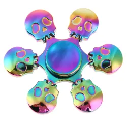 Hilandero inquietoCalaveras arcoiris - spinner de mano - metal