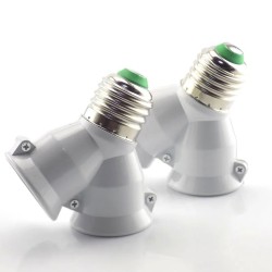 Accesorios de iluminaciónE27 a E27 - 1 a 2 lámparas - base de casquillo - convertidor - divisor - adaptador - ignífugo