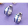 Small hoops earrings - blue platingEarrings