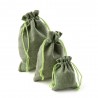 Linen Christmas gift bags - with drawstring - 10 piecesChristmas