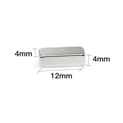 N35 - neodymium magnet - strong block - 12 * 4 * 4mm - 10 piecesN35