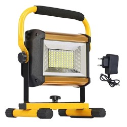 100W Waterproof Flood Light Outdoor Reflector LED External Projector RGB Spotlight Searchlight Rechargeable by 6*18650 Batter...