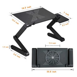 TitularesSoporte multifunción para tablet/ordenador portátil - de mesa - con alfombrilla para ratón - ajustable - plegable