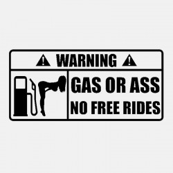 Gas Or Ass - vinyl car sticker 15 * 7 cmStickers