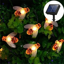 NavidadLuces LED con abejas - jardín - energía solar - luces navideñas