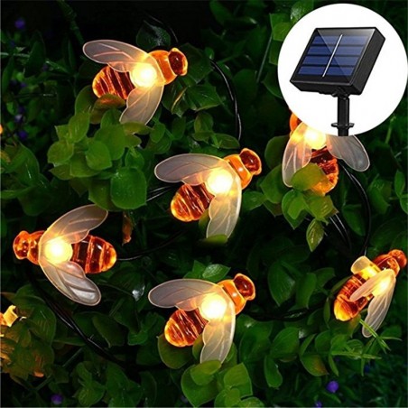NavidadLuces LED con abejas - jardín - energía solar - luces navideñas
