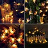 NavidadLuces LED con abejas - jardín - energía solar - luces navideñas
