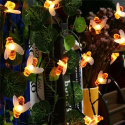 NavidadLuces LED con abejas - jardín - energía solar - luces navideñas