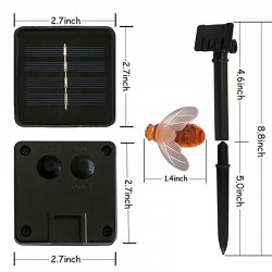 NavidadLuces LED con abejas - jardín - energía solar - luces navideñas