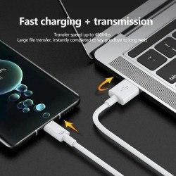 CablesCable de datos de carga ultrarrápida USB a tipo C de 120 W y 10 A para Samsung, Xiaomi y Huawei