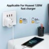 CablesCable de datos de carga ultrarrápida USB a tipo C de 120 W y 10 A para Samsung, Xiaomi y Huawei