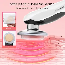 PielDispositivo de lifting facial 7 en 1 - Microcorriente EMS para rejuvenecimiento de la piel - Facial LED - Reafirmante de ...