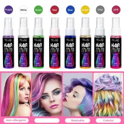 Tinte para el cabelloSpray de tinte temporal para el cabello: instantáneo, sin decolorante, con enjuague caliente para cospla...