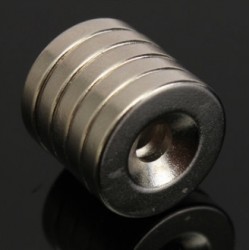 N52Imán de neodimio N52 - anillo redondo fuerte con agujero de 4 mm - 15 * 3mm - 5 piezas