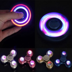 Hilandero inquietoFidget de dedo ligero Led - husillo de mano de aluminio