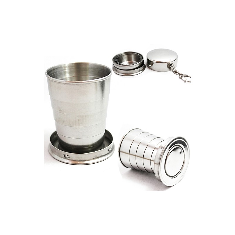 Outdoor & CampingMini Copa plegable telescópica de acero 75ml