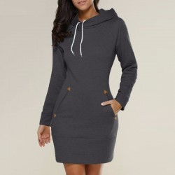 Mini dress with hood - sweaterDresses