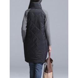 VestidosTurtleneck Loose Patchwork Tunic Winter Dress