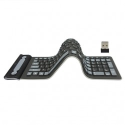 TecladosSilicona flexible - plegable - inalámbrico - teclado de 107 teclas - ruso - Qwerty
