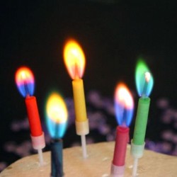 Velas y CandelabroLlama colorida - velas para un pastel de cumpleaños 6 piezas