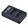 Batería y CargadoresGoPro Hero 5 6 1600mAh Batería LCD doble cargador USB 2pcs