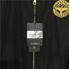 Black bomber jacket with embroidered golden wingsJackets