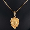 CollaresCabeza de león colgante collar de oro
