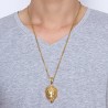 CollaresCabeza de león colgante collar de oro