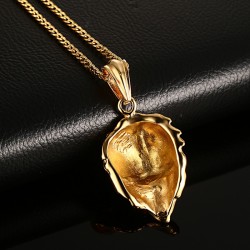CollaresCabeza de león colgante collar de oro