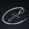 Cross with Spanish bible - stainless steel necklace - unisexNecklaces
