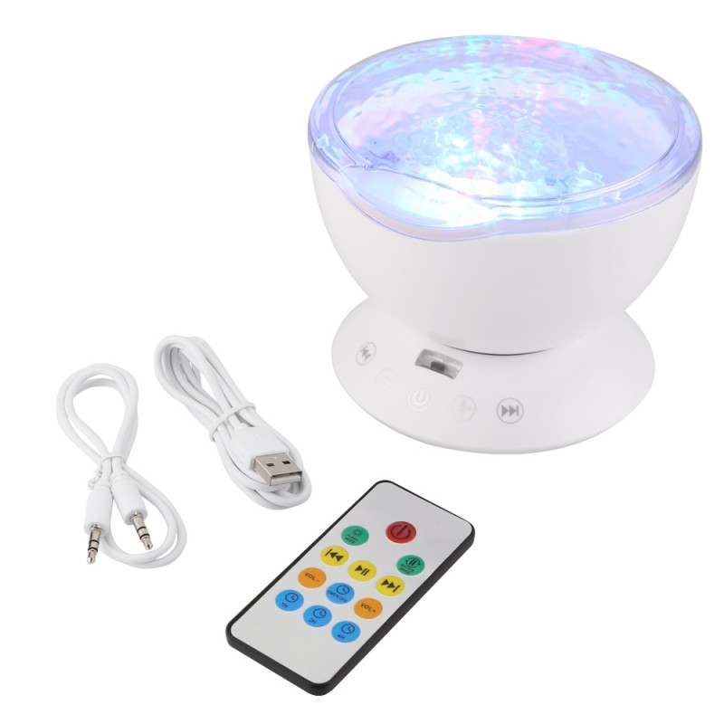 DecoraciónOlas de océano - cielo estrella - luz de noche LED USB - proyector