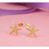 Gold starfish stud earringsEarrings