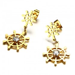 Hollow Rudder Design Drop EarringsEarrings