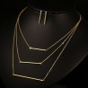 Conjuntos de joyas3 collar de capas  Pendientes Joyería Set