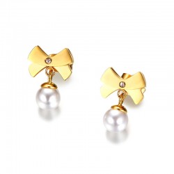 Conjuntos de joyasBowknot  Juego de joyas de moda de perlas