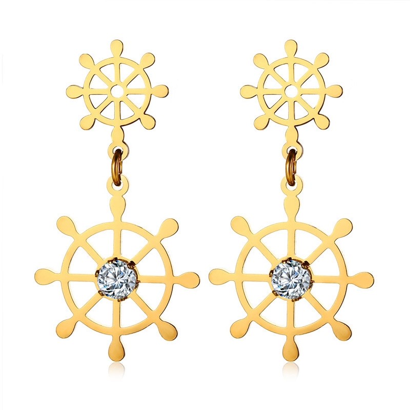 Hollow Rudder Design Drop EarringsEarrings