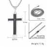 Cross with Spanish bible - stainless steel necklace - unisexNecklaces