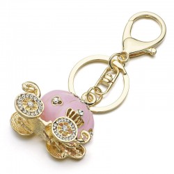 Crystal pumpkin - carriage - keychainKeyrings