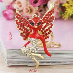 Crystal Catwoman with wings Keychain KeyringKeyrings