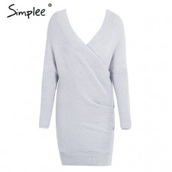 Hoodies & JerséisSexy Cross Knitting Sweater Pullover