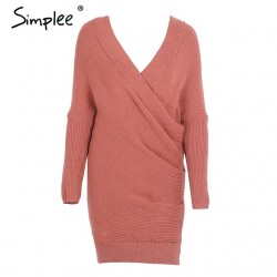 Hoodies & JerséisSexy Cross Knitting Sweater Pullover