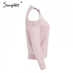 Elegant Off Shoulder Knitted Sweater JumperHoodies & Jumpers